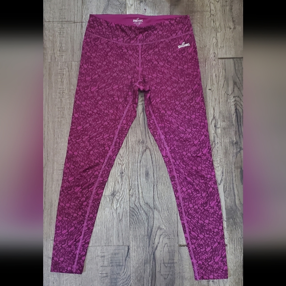 Spalding Pink and Purple Leggings with Stretchy Fabric